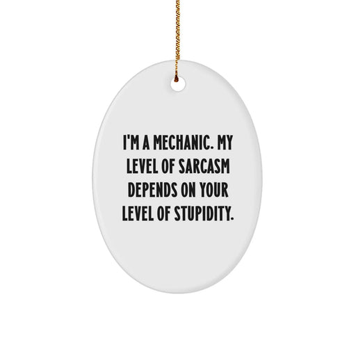 Funny Mechanic Oval Ornament Gifts from Friends for Mechanic Men - Image 1