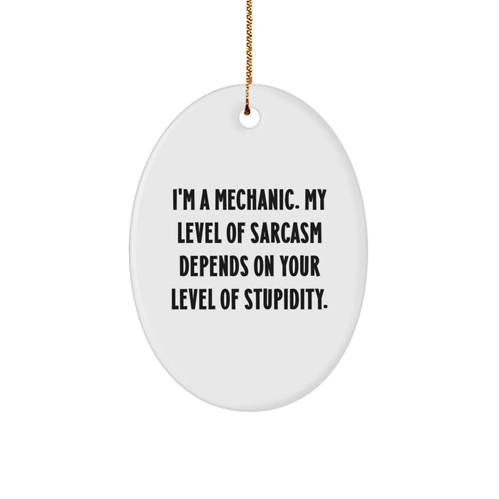 Funny Mechanic Oval Ornament Gifts from Friends for Mechanic Men - Image 1