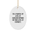 Funny Painter Gifts from Men for Friends - Oval Ornament with Sarcasm Quote - Unique Christmas Unique Gifts for Painter Friends Family - Image 1