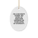 Funny Security Guard Gifts for Him from Men, Oval Ornament with Sarcastic Quote, Christmas Unique Gifts for Security Guard Friends - Image 1