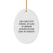 Funny Substitute Teacher Gifts, Oval Ornament, Sarcasm Humor, Gifts from Men, Friends, Coworkers to Substitute Teacher, Christmas Unique Gifts - Image 1
