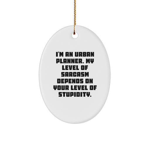 Funny Urban Planner Oval Ornament for Christmas Unique Gifts from Family to Friends - Unique Gift Idea for Urban Planner Enthusiasts - Image 1