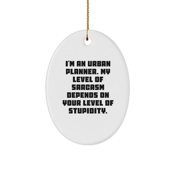Funny Urban Planner Oval Ornament for Christmas Unique Gifts from Family to Friends - Unique Gift Idea for Urban Planner Enthusiasts - Image 1