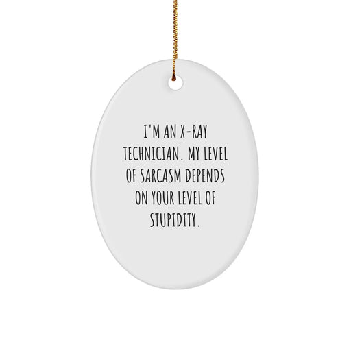 Funny X-Ray Technician Oval Ornament Gifts for X-Ray Technician Friends from Coworkers - X-Ray Technician Christmas Unique Gifts - Image 1