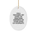 Funny Trucker Christmas Unique Gifts for Men Oval Ornament from Friends - Image 1