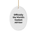 Funny Advisor Gifts from Friends, Officially The World's Coolest Advisor Oval Ornament for Christmas Unique Gifts, Advisor - Image 1