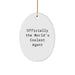 Agent Oval Ornament Gifts from Friends - Officially 'The World's Coolest Agent' Christmas Decorations - Image 1