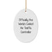 Funny Air Traffic Controller Gifts from Friends, Officially The World's Coolest Air Traffic Controller Oval Ornament for Christmas Unique Gifts, Gifts for Air Traffic Controller Lovers - Image 1