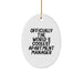 Funny Apartment Manager Gifts from Friends - Officially The World's Coolest Apartment Manager Oval Ornament, White - Christmas Unique Gifts - Image 1