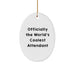 Funny Attendant Gifts from Friends for Men, Women, Attendants, or Coworkers - Oval Ornament 'Officially The World's Coolest Attendant' Christmas Unique - Image 1