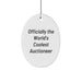 Auctioneer Funny Quote Oval Ornament Gifts from Friends for Christmas Unique Finds - Image 1