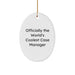 Funny Christmas Unique Gifts for Case Manager, Officially The World's Coolest Case Manager Oval Ornament, Unique Case Manager Gifts from Friends Family - Image 1