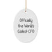 Funny CFO Gifts for Men, Officially The World's Coolest Cfo Oval Ornament Christmas Unique Gifts from Friends to CFO - Image 1