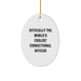 Funny Correctional Officer Gifts from Friends for Men Oval Ornament Officially The World's Coolest Correctional Officer - Image 1