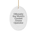 Crane Operator Christmas Ornaments for Men Friends Family - Funny Crane Operator Gifts Oval Ornament - Image 1