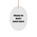 Gifts for Dancers, Officially The World's Coolest Dancer, Oval Ornament for Christmas Unique Gifts from Friends and Family - Image 1