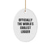 Funny Logger Gifts from Family, Men, Friends, or Coworkers - Oval Ornament for Logger, Christmas Unique Gifts for Him, Her, or Logger Enthusiasts - Image 1