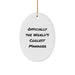 Funny Manager Gifts from Friends, Officially The Worlds Coolest Manager Oval Ornament for Manager, Perfect Unique Christmas Unique Gifts for Manager - Image 1