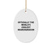 Funny Neurosurgeon Gifts from Men to Friends - Oval Ornament Officially The World's Coolest Neurosurgeon - Image 1