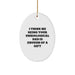 Funny Unbiological Dad Gifts from Men to Unbiological Dad for Christmas Unique Oval Ornament - Image 1