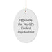 Funny Psychiatrist Oval Ornament, Gifts from Friends and Family to Celebrate the Officially World's Coolest Psychiatrist at Christmas - Image 1