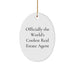 Funny Quotes for Real Estate Agents Gifts from Friends Unique Oval Ornament, Officially The World's Coolest Real Estate Agent Christmas Unique Gifts for Real Estate Agent Men Women - Image 1