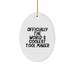 Funny Quote Tool Maker Christmas Unique Gifts for Men Oval Ornament Gifts from Friends - Officially The World's Coolest Tool Maker - Image 1