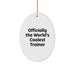 Funny Trainer Gifts for Men, Officially The World's Coolest Trainer Oval Ornament, Christmas Unique Gifts from Friends - Image 1