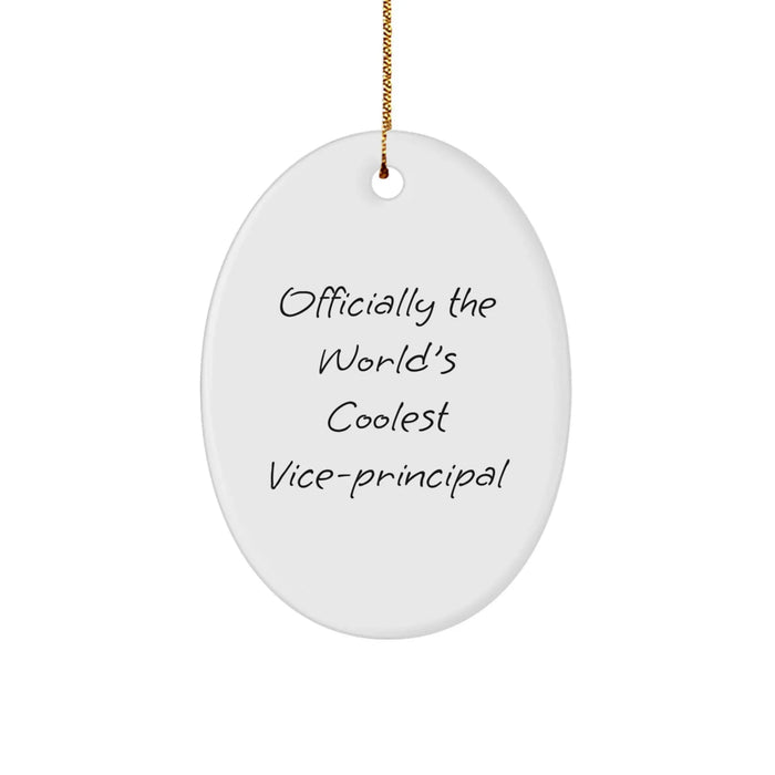 Funny Vice-principal Oval Ornament Gifts from Friends for Vice-principal - Officially The World's Coolest Vice-principal Christmas Unique Gifts - Image 1