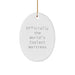 Funny Waitress Gifts for Coworkers, Oval Ornament, Officially The World's Coolest Waitress Quote, Christmas Unique Gifts from Men - Image 1