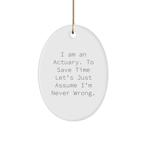 Actuary Oval Ornament Funny Quote Gifts from Friends to Actuary - Christmas Unique - Image 1
