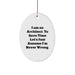 Funny Architect Oval Ornament - Gift from Friends to Architect - Christmas Unique Gifts for Men - Oval Ornament Inspirational Quote - Image 1