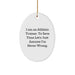 Funny Athletic Trainer Oval Ornament for Christmas Unique Gifts from Friends and Family to Athletic Trainers - Image 1