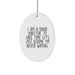 Funny Band Director Gifts from Men to Band Directors for Christmas Unique Gifts - 'I'm Never Wrong' Oval Ornament - Image 1