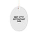 Funny Accountant Gifts from Friends for Accountants - Oval Ornament Best Effin' Accountant Ever Christmas Unique - Image 1