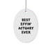 Funny Actuary Oval Ornament Gifts from Friends for Actuary Men Christmas Unique - Image 1