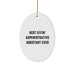 Funny Administrative Assistant Gifts from Friends, Best Effin' Oval Ornament for Christmas, Great for Coworkers - Image 1