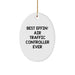 Funny Air Traffic Controller Gifts from Family, Unique Oval Ornament Best Effin' Ever for Air Traffic Controller Friends, Christmas Decorations - Image 1
