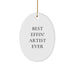 Funny Artist Gifts for Men Oval Ornament Best Effin' Artist Ever Christmas Unique Presents from Family - Image 1