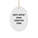 Funny Band Director Gifts for Him, Oval Ornament with Best Effin' Quote, Christmas Unique Gifts from Friends, Coworkers, Family - Image 1