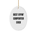 Funny Carpenter Gifts from Friends Unique Oval Ornaments Best Effin' Carpenter Ever for Christmas - Image 1