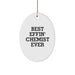 Funny Chemist Gifts from Family for Chemists - Oval Ornament Best Effin' Chemist Ever Christmas Unique - Image 1
