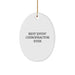 Funny Chiropractor Gifts from Men for Christmas Unique Oval Ornaments, Best Effin' Chiropractor Ever, Chiropractor Appreciation - Image 1