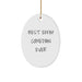 Comedy Gift for the Best Effin' Comedian Ever, Funny Oval Ornament Decorations Gifts from Friends to Family - Image 1
