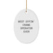 Funny 'Best Effin' Crane Operator Ever' Oval Ornament, Gifts for Crane Operator Friends and Family, Christmas Unique Gifts from Men - Image 1
