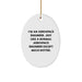 Funny Aerospace Engineer Oval Ornament for Christmas Unique Gifts from Friends, Gifts for Aerospace Engineer Men - Image 1