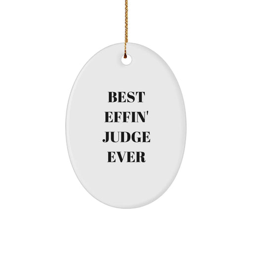 Funny Judge Oval Ornament for Judge Enthusiasts Gifts from Friends, Unique Christmas Unique Gifts for Judge, Oval Judge Decorations - Image 1