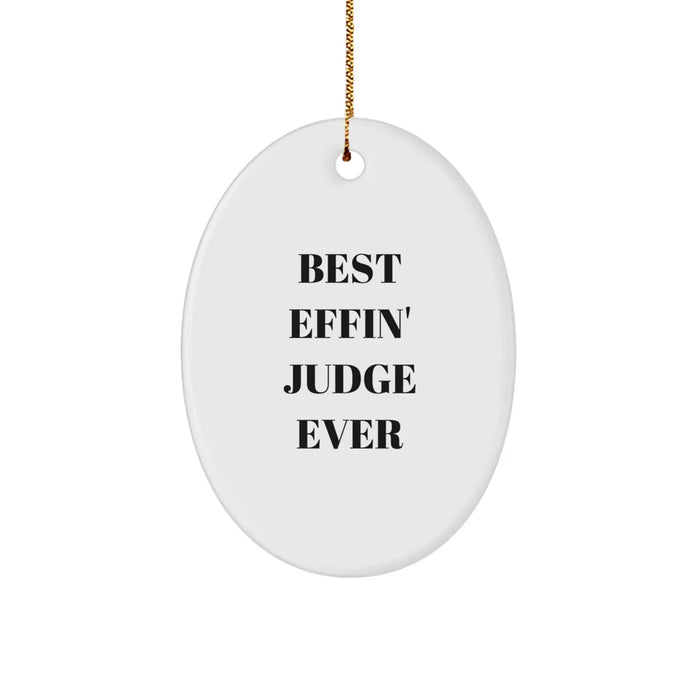 Funny Judge Oval Ornament for Judge Enthusiasts Gifts from Friends, Unique Christmas Unique Gifts for Judge, Oval Judge Decorations - Image 1
