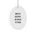 Funny Judge Oval Ornament for Judge Enthusiasts Gifts from Friends, Unique Christmas Unique Gifts for Judge, Oval Judge Decorations - Image 1