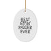 Funny Logger Gifts for Men, Oval Ornament Best Effin' Logger Ever, Christmas Unique Logger Decorations - Image 1